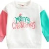 Chemise Thermique Garçons Enfant Infantile Garçons Filles De Noël À Manches Longues Lettre Impressions Pullover Tops Enfants Tops
