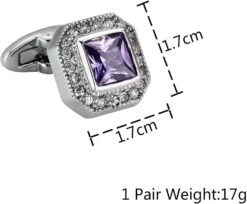 Banemi Boutons De Manchette Vintage, Boutons De Manchette Argent Pour Groom Ensembles Carrés En Acier Inoxydable Pour Dîner De Noël 1.7X1.7CM -Rose Magasin 61WVS95rbDL. AC UL1500