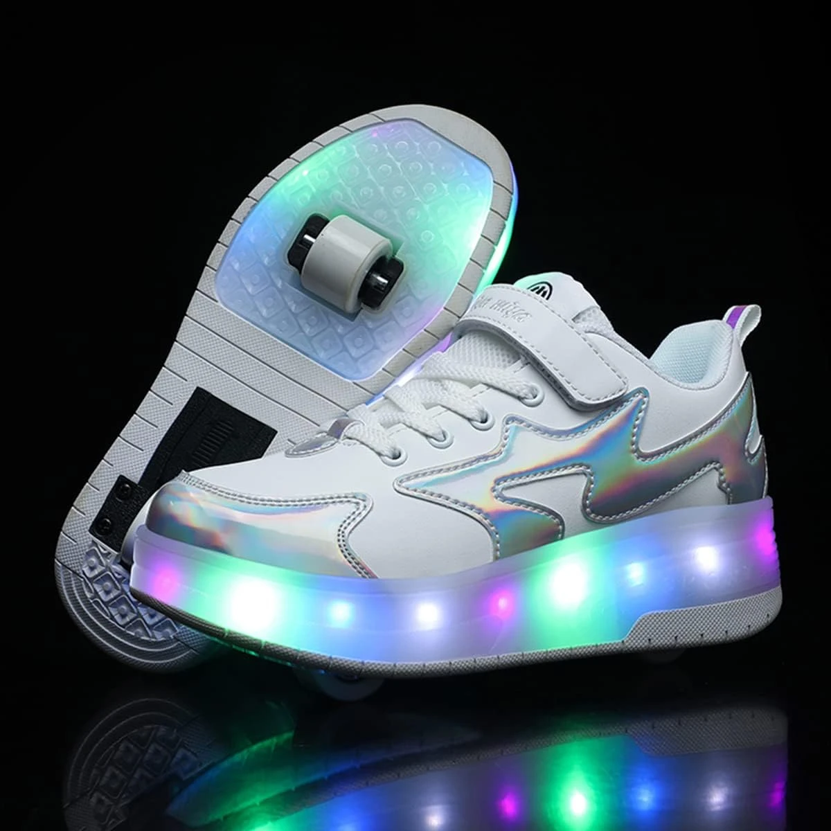 BFOEL Kids Roller Skates Chaussures Lumineuses Avec Double Roue Chaussures LED USB Chargement Roller Sneakers Pour Filles Garçons Anniversaire Noël Jour Meilleur Cadeau 5 BFOEL Kids Roller Skates Chaussures Lumineuses Avec Double Roue Chaussures LED USB Chargement Roller Sneakers Pour Filles Garçons Anniversaire Noël Jour Meilleur Cadeau – Image 3