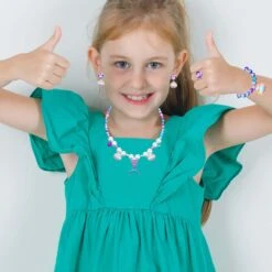 DkakoJew Jewelry Set For Girls Necklace Bracelet Boucle D'oreille Set Mermaid Necklace For Girls Jewelry Set Halloween Noël Anniversaire Cadeau -Rose Magasin 61Xhivl0KZL. AC UL1500