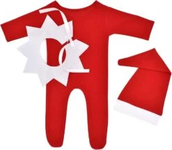 Chapeau De Noël Chapeau Overalls Set Romper Photographie Infantile Bébé Pieds Noeud Collier Bébé Mignon Nouveau-né Tenues -Rose Magasin 61YwC8vcw3L. AC UL1500