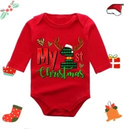 Vache Imprimer Bébé Fille Vêtements Noël Bébé Infant Nouveau-né Garçons Filles Lettre Mignon Dessin Animé À Manches Longues Chickpea Bébé -Rose Magasin 61aczVzi2L. AC UL1500 1