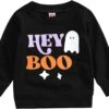 2t Top Garçon Enfant Infantile Garçons Filles Halloween À Manches Longues Cartoon Lettre Impressions Pull De Noël Tee Shirts
