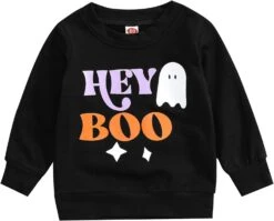 2t Top Garçon Enfant Infantile Garçons Filles Halloween À Manches Longues Cartoon Lettre Impressions Pull De Noël Tee Shirts