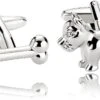 Boutons De Manchette De Mariage, Boutons De Manchette Argent Pour Ados Chien En Acier Inoxydable Avec Ensembles D'os Pour Dîner De Noël 2.1X1.6CM -Rose Magasin 61cI0vY9ARL. AC UL1500