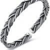Pur 999 Sterling Argent Viking Ouvert Manchette Bracelet Pour Hommes Femmes Norse Bracelet Twist Bracelet Bijoux Cadeaux Pour Anniversaire Noël Thanksgiving