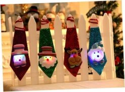 CRAFTHROU 2 Pcs Clignotant Lumière Up Cravate Noël Sequin Cravate LED Noël Cravates Cravate Pour Blush Cravate De Noël Paillettes Cravate Pour Enfants Noël Sequin Cravate Décorations Aldult -Rose Magasin 61fCFCSa6IL. AC UL1243