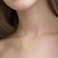 925 Sterling Argent 14K Papillon Pendentif Collier, Collier Papillon, Gifr Pour Elle, Fête Des Mères Cadeau, Cadeau De Noël, Demoiselle D'honneur Bijoux Cadeau -Rose Magasin 61fNGUBmwqL. AC UL1500