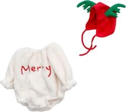 Bébé Garçon Bubble Romper Nouveau-né Bébé Unisexe Lettre Imprimer Polaire Automne Noël à Manches Longues Garçon Infantile