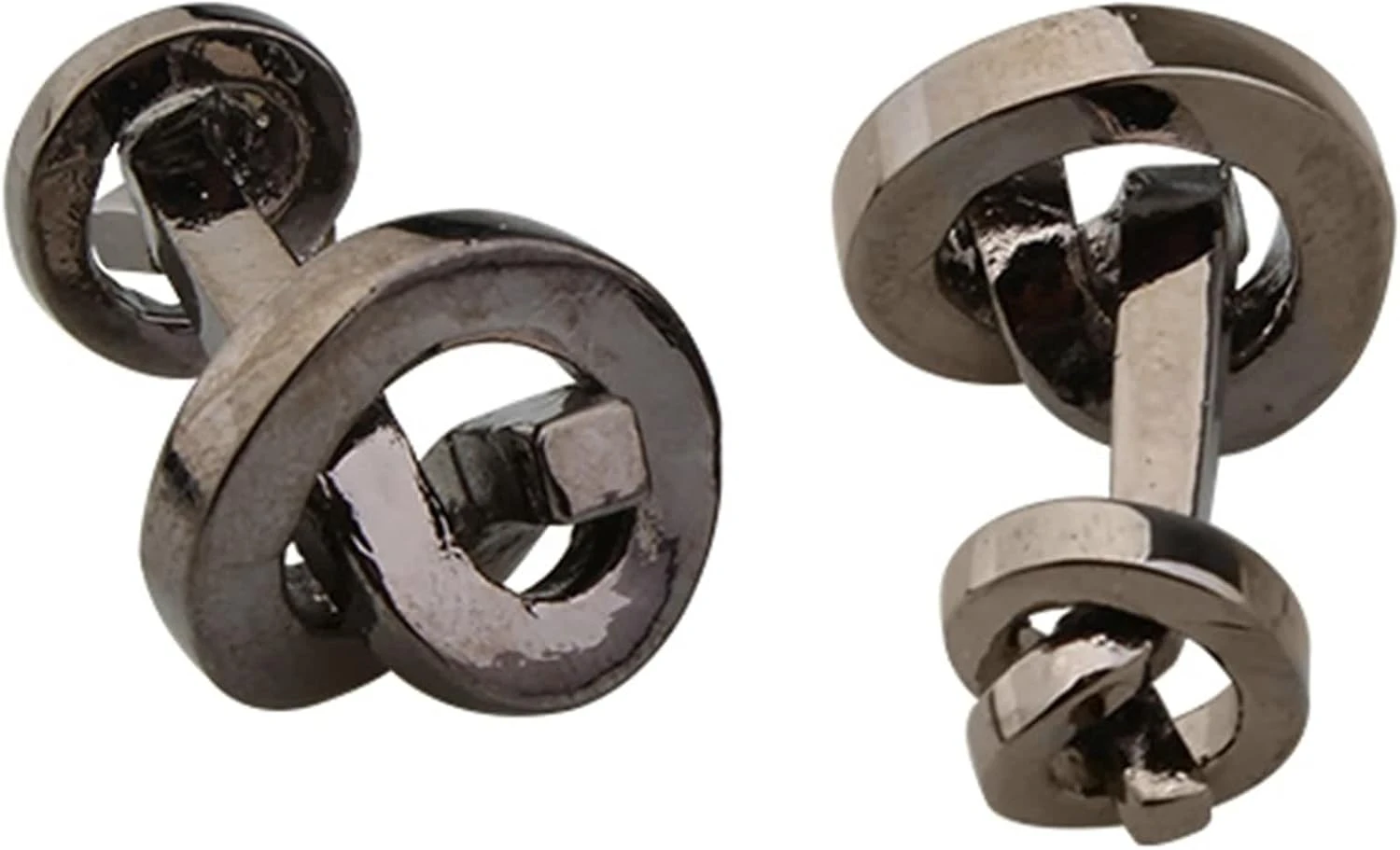 Banemi Light Up Boutons De Manchette, Boutons De Manchette Et Goujons Noir Twisted Sets Pour Le Dîner De Noël 1.6X1.2CM 3 Banemi Light Up Boutons De Manchette, Boutons De Manchette Et Goujons Noir Twisted Sets Pour Le Dîner De Noël 1.6X1.2CM