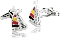 Bonus Papa Boutons De Manchette, Boutons De Manchette Smoking Set En Acier Inoxydable Yacht Sets Pour Dîner De Noël 1.3X2.1CM