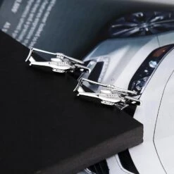 Banemi Manchette Liens Pour Un Avocat, Argent 80S Collier En Acier Inoxydable Avion Ensembles Pour Dîner De Noël 3X1CM -Rose Magasin 61nm4j1V5pL. AC UL1500