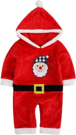 Zip Romper Bébé Garçon Noël Infantile Nouveau-né Bébé Garçons Filles Noël Cosplay Bande Dessinée Patchwork Romper Combinaison (A, 12-18 Mois)