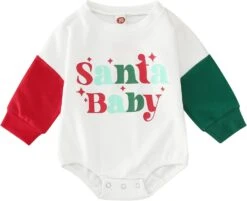 Enfant Filles D'été Tenues Nouveau-né Infant Garçons Filles À Manches Longues Lettre De Noël Imprimé Infantile Garçon Hiver