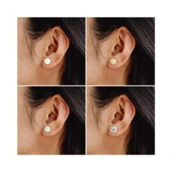 20 Paires Boucles D'oreilles Cristal Perle Boucle D'oreille Ensemble Oreille Stud Bijoux Pour Filles Femmes Hommes Argent Et Or Pour Cadeaux De Noël -Rose Magasin 61ojB9NCb6L. SS1000