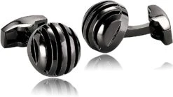 Boutons De Manchette Pour Papa De Mariée, Boutons De Manchette Ensemble De Smoking En Acier Inoxydable Demi-cercle Ensembles Pour Dîner De Noël 1.6X1.6CM