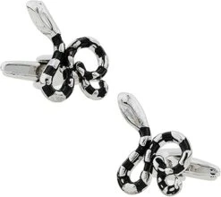 Banemi Hommes Boutons De Manchette Et Goujons, Boutons De Manchette Pour Enfants Serpent Ensembles Pour Dîner De Noël 2.6X1.8CM