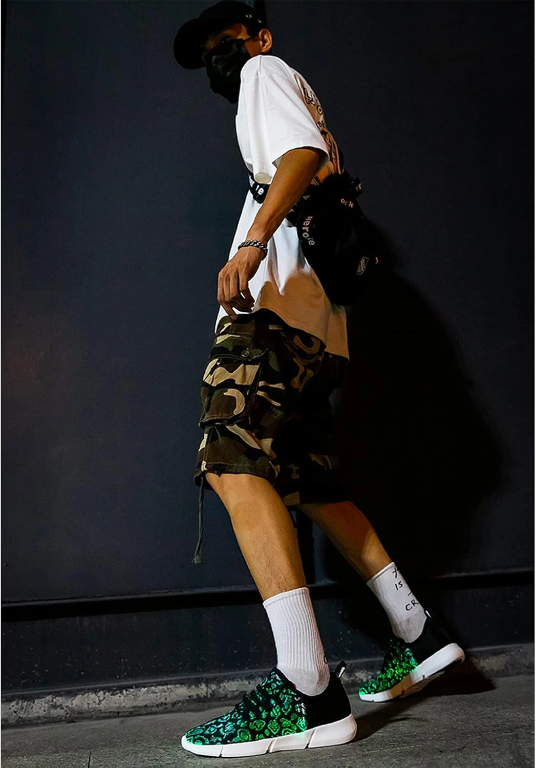 Chaussures à Fibre Optique LED PYYIQI Sneakers Lumineux Pour Femmes Hommes Baskets Lumineuses Sneakers Clignotants Pour Festivals, Noël, Halloween, Fête Du Nouvel An Avec Charge USB, Blanc 7 Chaussures à Fibre Optique LED PYYIQI Sneakers Lumineux Pour Femmes Hommes Baskets Lumineuses Sneakers Clignotants Pour Festivals, Noël, Halloween, Fête Du Nouvel An Avec Charge USB, Blanc – Image 5