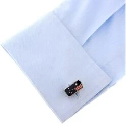 Boutons De Manchette De Luxe Gravé, Noir Boutons De Manchette Blanks Rectangle Ensembles Pour Dîner De Noël 2.74X1.66CM -Rose Magasin 61uUStsqLzL. AC UL1500