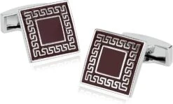 Banemi Eternity Boutons De Manchette, Boutons De Manchette Petit Motif Carré En Acier Inoxydable Ensembles Pour Dîner De Noël 1.5X1.5CM