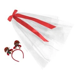 Toddmomy 1 Set Veil Bow Antler Bandeau Mariée Voiles Pour Mariage Nativité Costumes Pour Noël Chapeaux De Rennes Costume Coiffe De Noël Coiffe Filles Voile Bandeau Mesh
