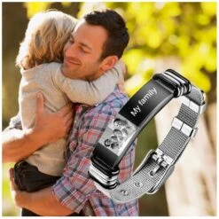 Ancofi Personnalisé Photo Bracelets Pour Hommes 9.4 Pouce Personnalisé Photo Nom Bracelet Pour Père Petit Ami Photo Bracelet Pour Hommes Papa Mari Noël Anniversaire Saint Valentin Cadeaux -Rose Magasin 61zecQN2CPL. AC SR10001000