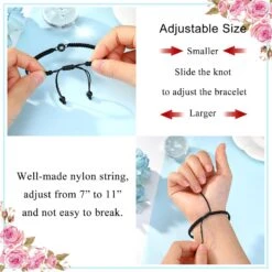 UNGENT THEM I Love You 100 Langues Bracelets De Corde Tressée Couples Cadeaux Pour Petit Ami, Petite Amie, Mon Amour, âme Sœur, Anniversaire Saint Valentin Anniversaire Anniversaire Anniversaire Anniversaire Cadeau De Noël Pour Lui Et Elle -Rose Magasin 71 7G6MBChL. AC UL1500