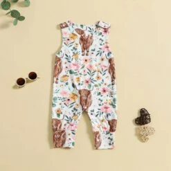 MRAFDGFB Bébé Garçon 12-18 Mois Vêtements Infantile Garçons Filles Sans Manches Bande Dessinée Vache Impressions Pull Romper Noël Bébé -Rose Magasin 716CImLGjVL. AC UL1500