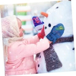 TENDYCOCO 1 Paire Enfants Chaud Gants Vélo Gants Pour Tricot Gants Filles Gant Neige Gants De Noël Chaud Gants Bébé Chaud Gants Ski Gants Enfants Ski Gants -Rose Magasin 716dlUC9rUL. AC SL1500