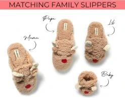 Dearfoams Unisexe-enfant Correspondance Famille Vacances De Noël Renne & Turquie Éraflure -Rose Magasin 718GZX hR5L. AC UL1500