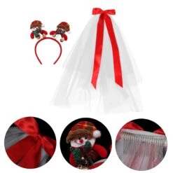 Beaupretty 1 Set Veil Bow Accessoires De Cheveux Pour Filles Veil 's Place Filles Vêtements Vacances Bandeaux Pour Femmes Noël Bandeau Pour Filles Vacances Chapeaux Mesh Xmas Veil Bow Bandeau -Rose Magasin 7199NokhsgL. SL1500