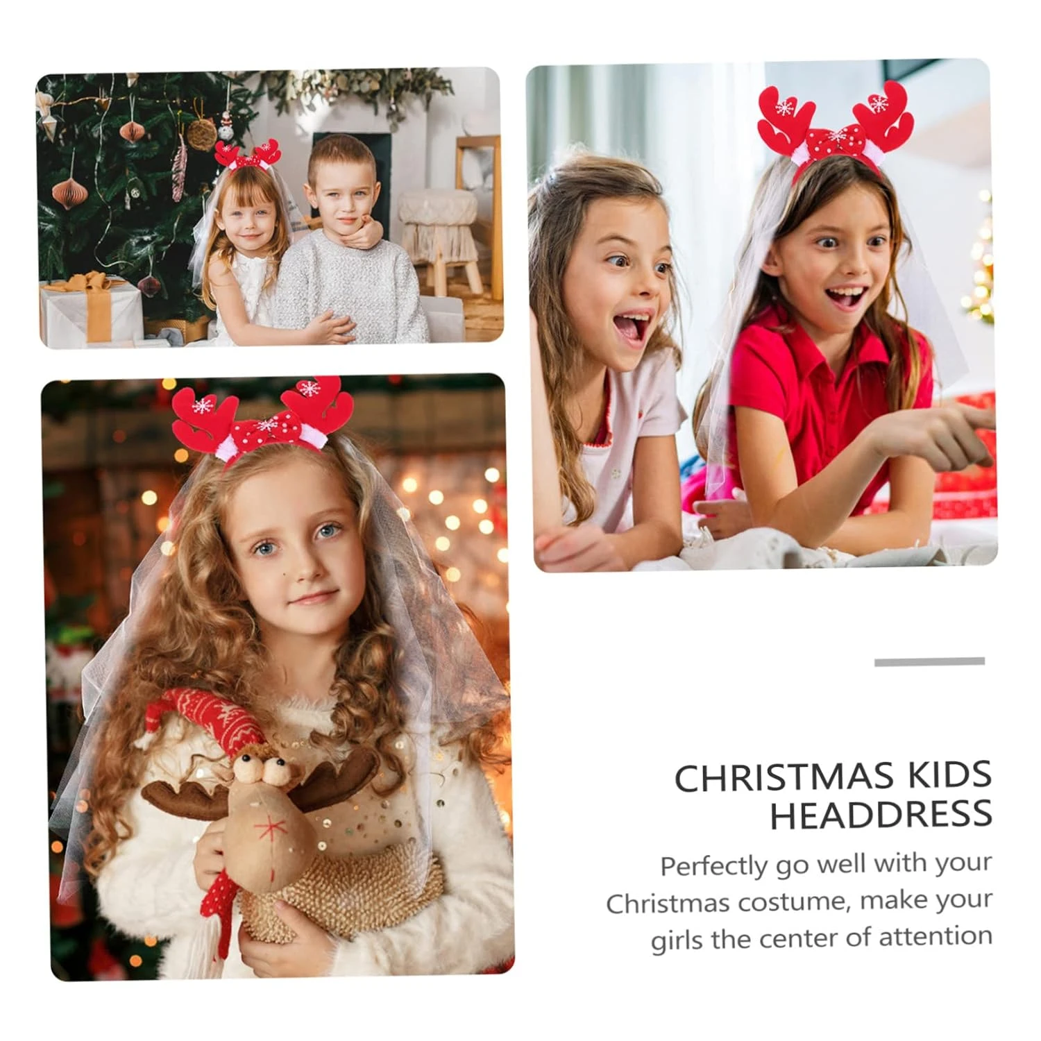 Beavorty 1 Set Voile Bow Bridal Veil Tiara Pour Filles Accessoire De Cheveux Pour Filles De Noël Bandeau De Mode Bandeau Renne Costume Coiffe Filles Voile Bandeau De Noël Voile Bow Coiffe 6 Beavorty 1 Set Voile Bow Bridal Veil Tiara Pour Filles Accessoire De Cheveux Pour Filles De Noël Bandeau De Mode Bandeau Renne Costume Coiffe Filles Voile Bandeau De Noël Voile Bow Coiffe – Image 4