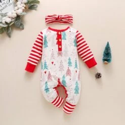 NLGToy Baby Pyjamas Romper Set Patchwork Noël Bébé Imprimer Combinaison Infantile Outfit Rayé Garçons Romper & Combinaison (Blanc, 12-18 Mois) -Rose Magasin 719RIdoVwRL. AC SL1500
