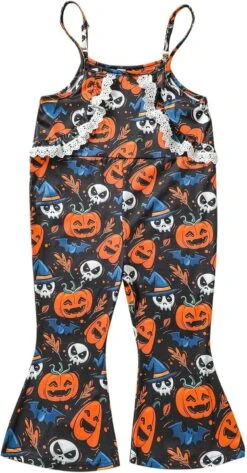 Bébé De Noël Tenues Garçons Enfants Enfant Bébé Enfants Filles Automne Halloween Imprimer Coton Sans Manches Longues