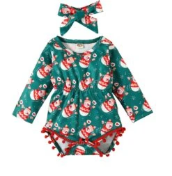Tricoter Bébé Vêtements Nouveau-né Infantile Bébé Filles Garçons Automne À Manches Longues Noël Bonhomme De Neige Bébé Fille Tenues Avec Jambe