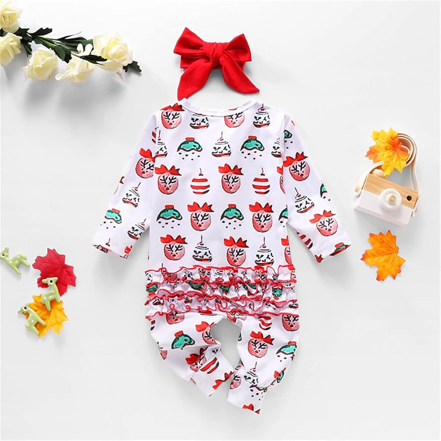 Nouveau-né Infant Bébé Filles Hiver Chaud Floral De Noël Coton À Manches Longues Romper Combinaison Infantile Tenues 0-24 Mois 7 Nouveau-né Infant Bébé Filles Hiver Chaud Floral De Noël Coton À Manches Longues Romper Combinaison Infantile Tenues 0-24 Mois – Image 5