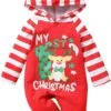 Mode Bébé Garçon Vêtements Infantile Garçons Filles Hiver À Manches Longues De Noël Cartoon Deer Prints Jumpsuit Nouveau-né Rouge, 3-6 Mois( -Rose Magasin 71CF0lGt8fL. AC SL1500