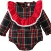 Garçon Vêtements Dinosaure Nouveau-né Infantile Bébé Filles Garçons De Noël Vêtements Plaid Romper à Manches Évasées Trois Chemise -Rose Magasin 71FRxOpI8zL. AC UL1500