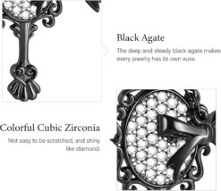 GNOCE Miroir Magique Pendentif Charme Sterling Argent Noir Dangle Cha Rm Avec CZ Fit Bracelet/Collier Cadeau De Noël Pour Femmes Filles Femme Fille -Rose Magasin 71KFjhONeTL. AC UL1500