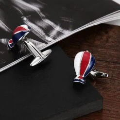 Hommes Boutons De Manchette Ensembles, Boutons De Manchette Pour Tux En Acier Inoxydable Hot Air Ballon Ensembles Pour Dîner De Noël -Rose Magasin 71La2D93ksL. AC UL1500