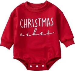 Dentelle Romper BĂ©bĂ© Fille NoĂ«l Infantile BĂ©bĂ© Nouveau-nĂ© Garçons Filles Lettre Imprimer Ă Manches Longues Romper 3-6 Mois Garçon VĂȘtements