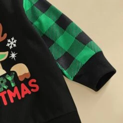 Sfdgfhyf Filles Pantalon Ensemble 0 à 3Years Infantile Garçons Filles De Noël À Manches Longues Plaid Bande Dessinée Cerf Imprimé Pull Sweat -Rose Magasin 71PBr4UuYzL. AC UL1500 2