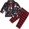 EnJoCho Mignon Infantile Vêtements Pour Noël Enfants Enfant Bébé Garçons Bande Dessinée Imprimé À Manches Longues Gentleman Chemise Plaid Pantalon -Rose Magasin 71PVmXWJQwL. AC UL1500