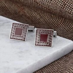 Banemi Eternity Boutons De Manchette, Boutons De Manchette Petit Motif Carré En Acier Inoxydable Ensembles Pour Dîner De Noël 1.5X1.5CM -Rose Magasin 71Pi8CVsbFL. AC UL1500