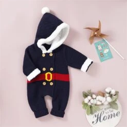 XUYAN Enfants Sports Sweats Nouveau-né Infant Garçon Fille Noël Tricoté Chandail Bébé Hiver Chaud Polaire À Capuche Combinaison -Rose Magasin 71Q5ccjLM5L. AC UL1500