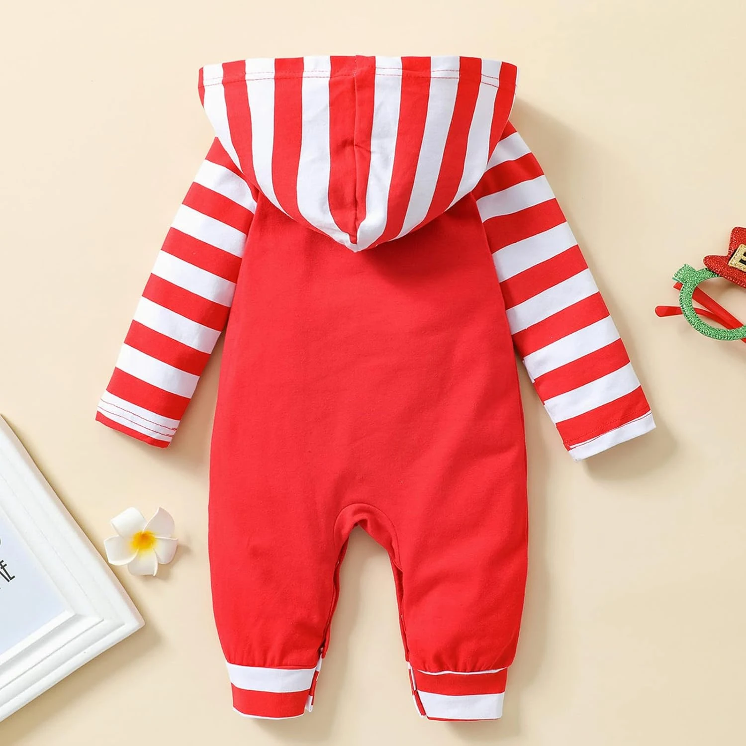 Mode Bébé Garçon Vêtements Infantile Garçons Filles Hiver À Manches Longues De Noël Cartoon Deer Prints Jumpsuit Nouveau-né Rouge, 3-6 Mois( 9 Mode Bébé Garçon Vêtements Infantile Garçons Filles Hiver À Manches Longues De Noël Cartoon Deer Prints Jumpsuit Nouveau-né Rouge, 3-6 Mois( – Image 7