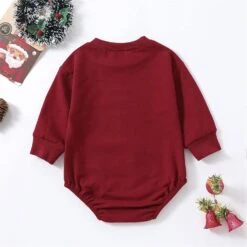 Romper Pour Enfant Noël Bébé Infantile Nouveau-né Garçons Filles Lettre À Manches Longues Romper Noël Outfit Bébé Hiver -Rose Magasin 71TNES8lGrL. AC UL1500