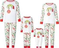 Abendian Famille Pyjamas De Noël 2023 Xmas Pjs Matching Sets Maison De Vacances Vêtements De Nuit Jammies Tenues