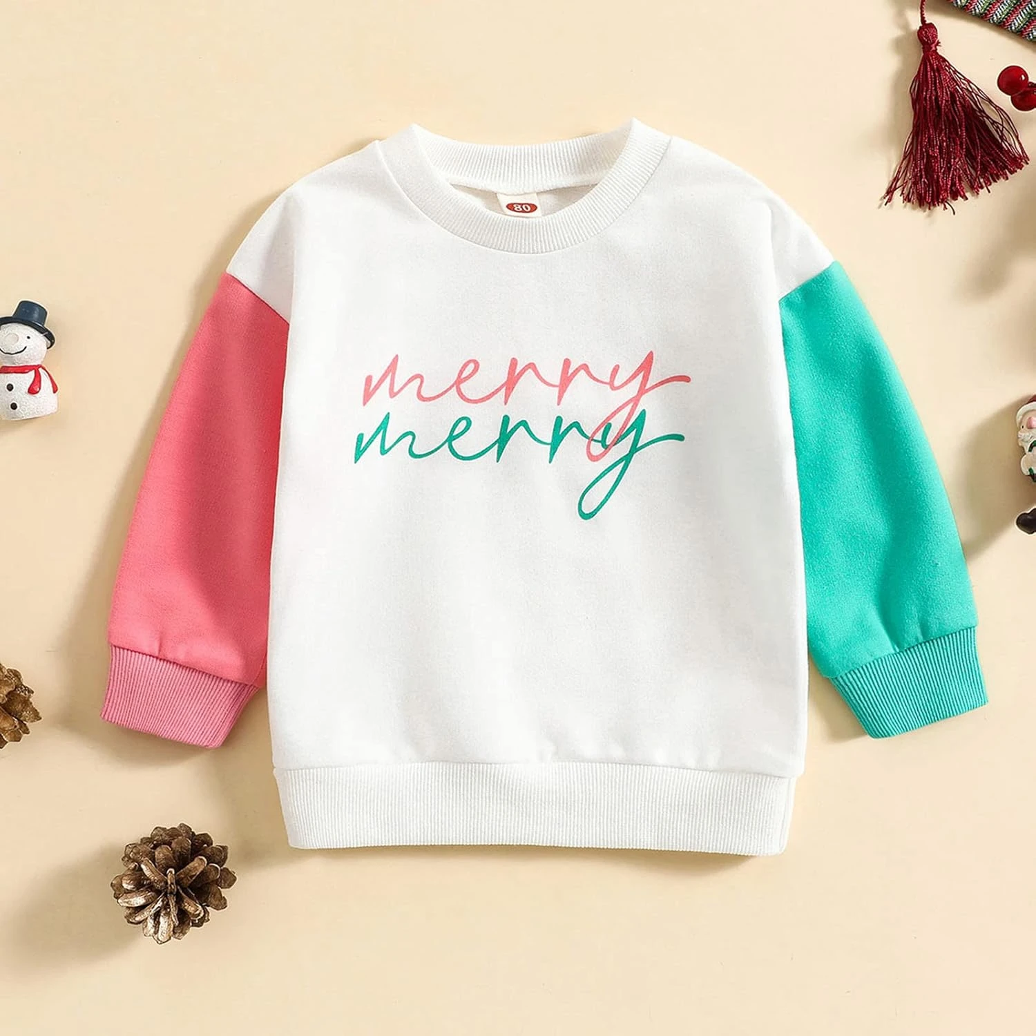 Enfant Infantile Garçons Filles De Noël À Manches Longues Lettre Impressions Pullover Tops Nouveau-né Automne Hiver Sweatshirts 4 Enfant Infantile Garçons Filles De Noël À Manches Longues Lettre Impressions Pullover Tops Nouveau-né Automne Hiver Sweatshirts – Image 2