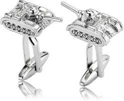 Cufflink Art, Silver Cufflinks Ensembles De Réservoirs En Acier Inoxydable Pour Dîner De Noël 2.4X1.1CM